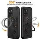 For Motorola Edge 50 Metal Ring 360 Degree Rotating Holder PC Hybrid TPU Phone Case(Black) - 2