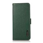 For Samsung Galaxy A26 5G KHAZNEH Side-Magnetic Litchi Genuine Leather RFID Phone Case(Green) - 2