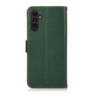 For Samsung Galaxy A26 5G KHAZNEH Side-Magnetic Litchi Genuine Leather RFID Phone Case(Green) - 3