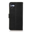 For Samsung Galaxy A07 5G KHAZNEH Side-Magnetic Litchi Genuine Leather RFID Phone Case(Black) - 3