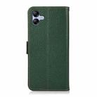 For Samsung Galaxy A07 5G KHAZNEH Side-Magnetic Litchi Genuine Leather RFID Phone Case(Green) - 3