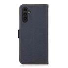 For Samsung Galaxy A17 5G KHAZNEH Side-Magnetic Litchi Genuine Leather RFID Phone Case(Blue) - 3