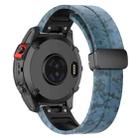 For Garmin Fenix 7S Magnetic Folding Black Buckle Color Printed Silicone Watch Band(Mosaic) - 2