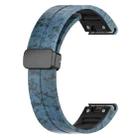 For Garmin Fenix 7S Magnetic Folding Black Buckle Color Printed Silicone Watch Band(Mosaic) - 3