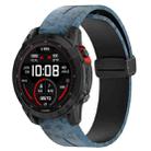 For Garmin Fenix 7 Magnetic Folding Black Buckle Color Printed Silicone Watch Band(Mosaic) - 1