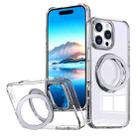 For iPhone 16 Pro Max Wing Series MagSafe Magnetic Ring Holder Phone Case(Transparent) - 1