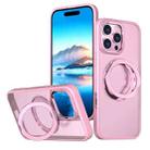 For iPhone 16 Pro Max Wing Series MagSafe Magnetic Ring Holder Phone Case(Pink) - 1