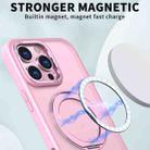 For iPhone 16 Pro Max Wing Series MagSafe Magnetic Ring Holder Phone Case(Pink) - 2