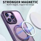 For iPhone 16 Pro Max Wing Series MagSafe Magnetic Ring Holder Phone Case(Dark Purple) - 2