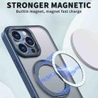 For iPhone 16 Pro Wing Series MagSafe Magnetic Ring Holder Phone Case(Blue) - 2