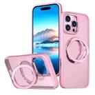 For iPhone 16 Pro Wing Series MagSafe Magnetic Ring Holder Phone Case(Pink) - 1