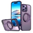 For iPhone 16 Pro Wing Series MagSafe Magnetic Ring Holder Phone Case(Dark Purple) - 1