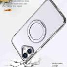 For iPhone 16 Plus Wing Series MagSafe Magnetic Ring Holder Phone Case(Transparent) - 3