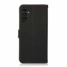 For Samsung Galaxy A17 5G KHAZNEH Custer Genuine Leather RFID Phone Case(Black) - 3