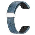 For Garmin Fenix 7S Magnetic Folding Silver Buckle Color Printed Silicone Watch Band(Mosaic) - 3