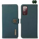 For Samsung Galaxy M35 KHAZNEH Custer Genuine Leather RFID Phone Case(Green) - 1