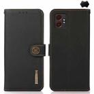 For Samsung Galaxy XCover7 Pro KHAZNEH Custer Genuine Leather RFID Phone Case(Black) - 1