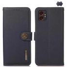 For Samsung Galaxy XCover7 Pro KHAZNEH Custer Genuine Leather RFID Phone Case(Blue) - 1