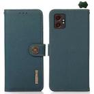 For Samsung Galaxy XCover7 Pro KHAZNEH Custer Genuine Leather RFID Phone Case(Green) - 1