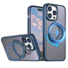 For iPhone 15 Pro Max Wing Series MagSafe Magnetic Ring Holder Phone Case(Blue) - 1