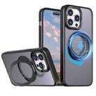 For iPhone 15 Pro Wing Series MagSafe Magnetic Ring Holder Phone Case(Black) - 1