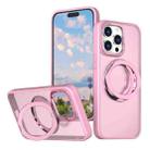 For iPhone 15 Pro Wing Series MagSafe Magnetic Ring Holder Phone Case(Pink) - 1