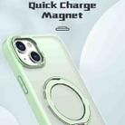 For iPhone 15 Plus Wing Series MagSafe Magnetic Ring Holder Phone Case(Avocado Green) - 2