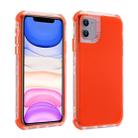 For iPhone 12 / 12 Pro 3 In 1 Dreamland PC + TPU Solid Color Transparent Border Protective Case(Orange) - 1