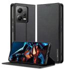 For Xiaomi Poco X5 LC.IMEEKE L1 Series Frosted Fine Texture PU Phone Case(Black) - 1