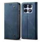 For Redmi K70 Ultra 5G Denim Texture Casual Style Horizontal Flip Leather Case(Blue) - 1