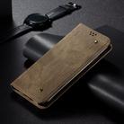 For Redmi Note 13 Pro+ Denim Texture Casual Style Horizontal Flip Leather Case(Khaki) - 2