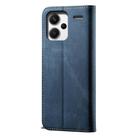 For Redmi Note 13 Pro+ Denim Texture Casual Style Horizontal Flip Leather Case(Blue) - 3