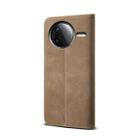 For Redmi K80 Denim Texture Casual Style Horizontal Flip Leather Case(Khaki) - 3