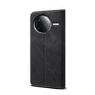 For Redmi K80 Denim Texture Casual Style Horizontal Flip Leather Case(Black) - 3