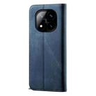 For Redmi Note 14 Pro+ 5G Denim Texture Casual Style Horizontal Flip Leather Case(Blue) - 3