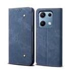 For Redmi Note 14S 4G Denim Texture Casual Style Horizontal Flip Leather Case(Blue) - 1