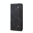 For Redmi Note 14S 4G Denim Texture Casual Style Horizontal Flip Leather Case(Black) - 2