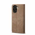 For Redmi A5 4G 171.7mm / Poco C71 Denim Texture Casual Style Horizontal Flip Leather Case(Khaki) - 3