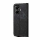 For Redmi Turbo 4 Pro Denim Texture Casual Style Horizontal Flip Leather Case(Black) - 3