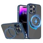 For iPhone 14 Pro Wing Series MagSafe Magnetic Ring Holder Phone Case(Blue) - 1