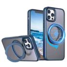 For iPhone 13 Pro Max Wing Series MagSafe Magnetic Ring Holder Phone Case(Blue) - 1