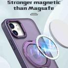 For iPhone 12 Wing Series MagSafe Magnetic Ring Holder Phone Case(Dark Purple) - 2