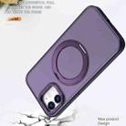 For iPhone 12 Wing Series MagSafe Magnetic Ring Holder Phone Case(Dark Purple) - 3