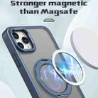 For iPhone 11 Pro Max Wing Series MagSafe Magnetic Ring Holder Phone Case(Blue) - 2