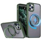 For iPhone 11 Pro Wing Series MagSafe Magnetic Ring Holder Phone Case(Green) - 1