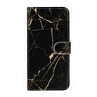 For iPhone 16 Pro Max Colored Drawing Marble Pattern Leather Phone Case(Black Gold Marble) - 2