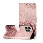 For iPhone 16 Pro Max Colored Drawing Marble Pattern Leather Phone Case(Rose Gold) - 1