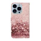 For iPhone 16 Pro Max Colored Drawing Marble Pattern Leather Phone Case(Rose Gold) - 3