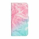 For iPhone 16 Pro Max Colored Drawing Marble Pattern Leather Phone Case(Pink Green Marble) - 2