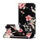 For iPhone 16 Pro Colored Drawing Marble Pattern Leather Phone Case(Azalea) - 1